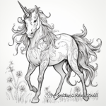 Elegant Unicorn Coloring Pages 4