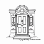 Elegant Victorian Door Coloring Pages 4