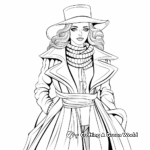 Elegant Winter Fashion Coloring Pages for Adults 2