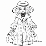 Elegant Winter Fashion Coloring Pages for Adults 3