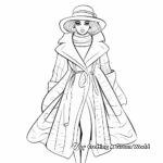 Elegant Winter Fashion Coloring Pages for Adults 4
