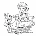 Elf Decorating Santa’s Sleigh Coloring Pages 3