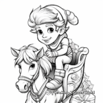 Elf Decorating Santa’s Sleigh Coloring Pages 4