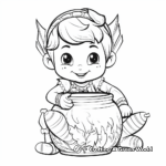 Elf on the Shelf Caught in the Cookie Jar Coloring Pages 1