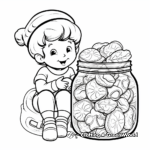 Elf on the Shelf Caught in the Cookie Jar Coloring Pages 3