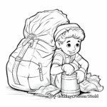 Elf Packing Santa's Sack Coloring Pages 4