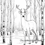 Elk Amongst Aspen Trees Coloring Pages 3