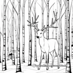Elk Amongst Aspen Trees Coloring Pages 4