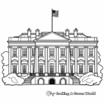 Emblematic White House Coloring Pages 1