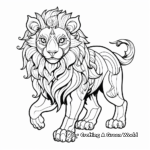 Emboldening Lion Spirit Animal Coloring Pages 4