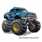 Emergency Rescue Police Monster Truck Coloring Pages 2