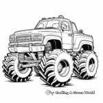 Emergency Rescue Police Monster Truck Coloring Pages 3