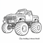 Emergency Rescue Police Monster Truck Coloring Pages 4