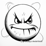 Emotions Series: Angry Red Smiley Face Coloring Pages 2