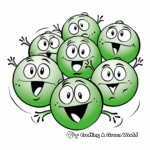 Emotions Series: Excited Green Smiley Face Coloring Pages 3