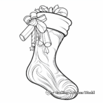 Empty Stocking waiting for Santa Coloring Pages 1