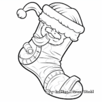 Empty Stocking waiting for Santa Coloring Pages 2