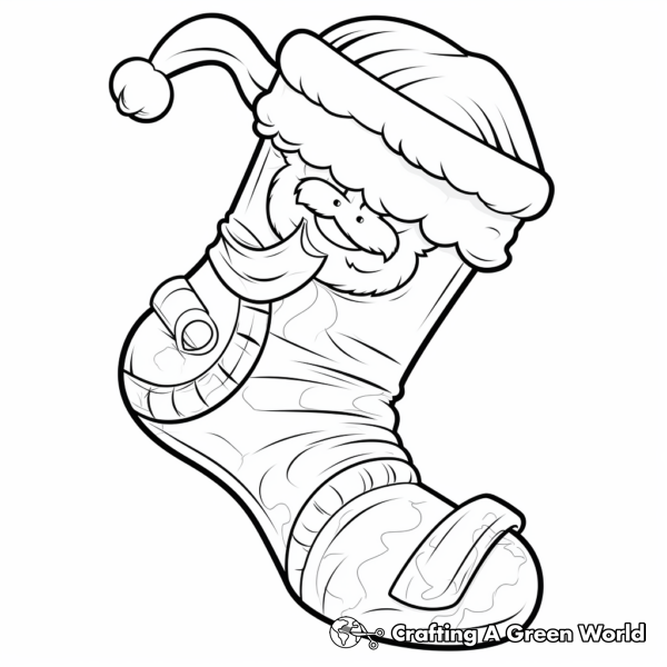 Stocking Coloring Pages - Free &amp; Printable!
