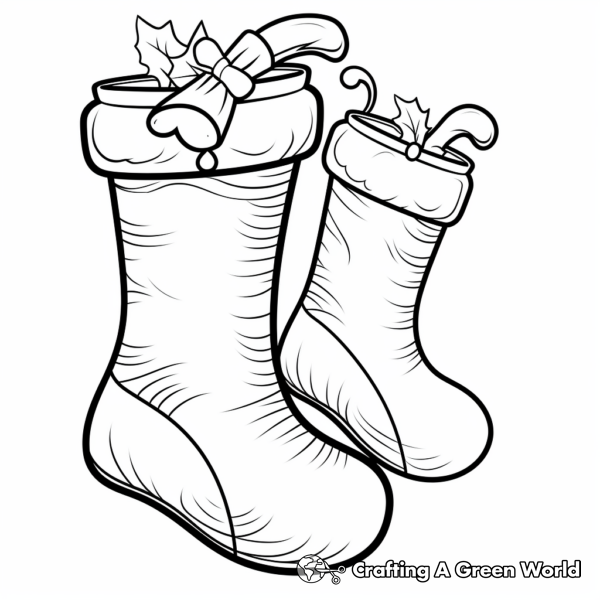 Stocking Coloring Pages - Free &amp; Printable!