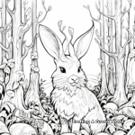 Enchanted Forest Bunny Unicorn Coloring Pages 3