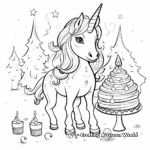 Enchanted Unicorn Birthday Coloring Pages 1