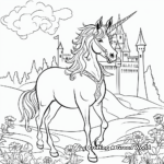Enchanted Unicorn Birthday Coloring Pages 2