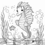 Enchanted Unicorn Seahorse Coloring Pages 3