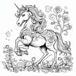 Enchanted Unicorns with Magical Items Coloring Pages 3