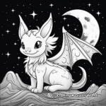 Enchanting Night Fury Under Starry Night Coloring Pages 2