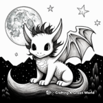 Enchanting Night Fury Under Starry Night Coloring Pages 4