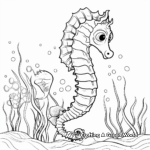 Enchanting Ocean Floor Seahorse Coloring Pages 2
