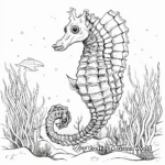 Enchanting Ocean Floor Seahorse Coloring Pages 3
