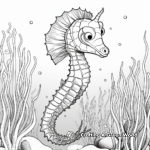 Enchanting Ocean Floor Seahorse Coloring Pages 4