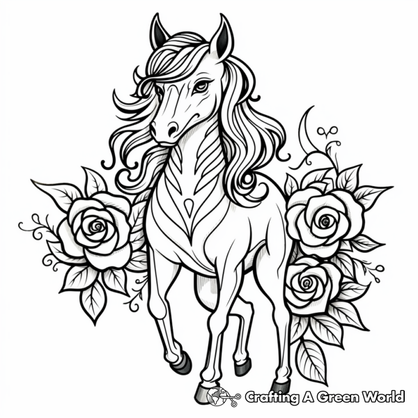 Flower Unicorn Coloring Pages - Free &amp; Printable!