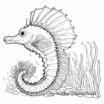Enchanting Seahorse and Sea Anemone Coloring Pages 3