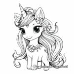 Enchanting Unicorn Coloring Pages 4