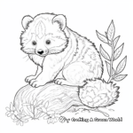 Endangered Red Panda Coloring Pages 1