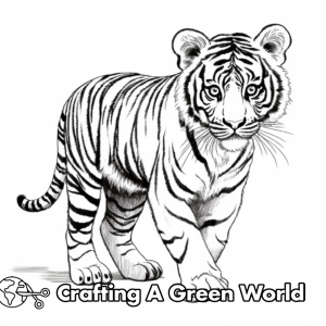 Siberian Tiger Coloring Pages - Free &amp; Printable!