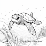 Endangered Species: Kemp's Ridley Turtle Coloring Pages 2