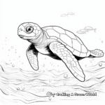 Endangered Species: Kemp's Ridley Turtle Coloring Pages 3