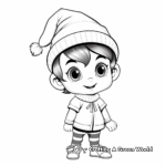 Endearing Elf on the Shelf with Santa's List Coloring Pages 2
