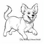 Energetic Corgi in Action Coloring Pages 2
