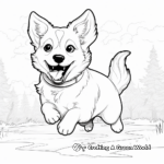 Energetic Corgi in Action Coloring Pages 3