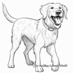 Energetic Irish Wolfhound Coloring Pages 1