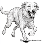 Energetic Irish Wolfhound Coloring Pages 3