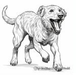 Energetic Irish Wolfhound Coloring Pages 4