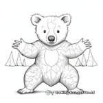 Energetic Wombat Gymnast Coloring Pages 2