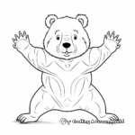 Energetic Wombat Gymnast Coloring Pages 3