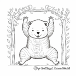 Energetic Wombat Gymnast Coloring Pages 4