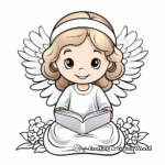 Engaging Easter Angel Coloring Pages 2